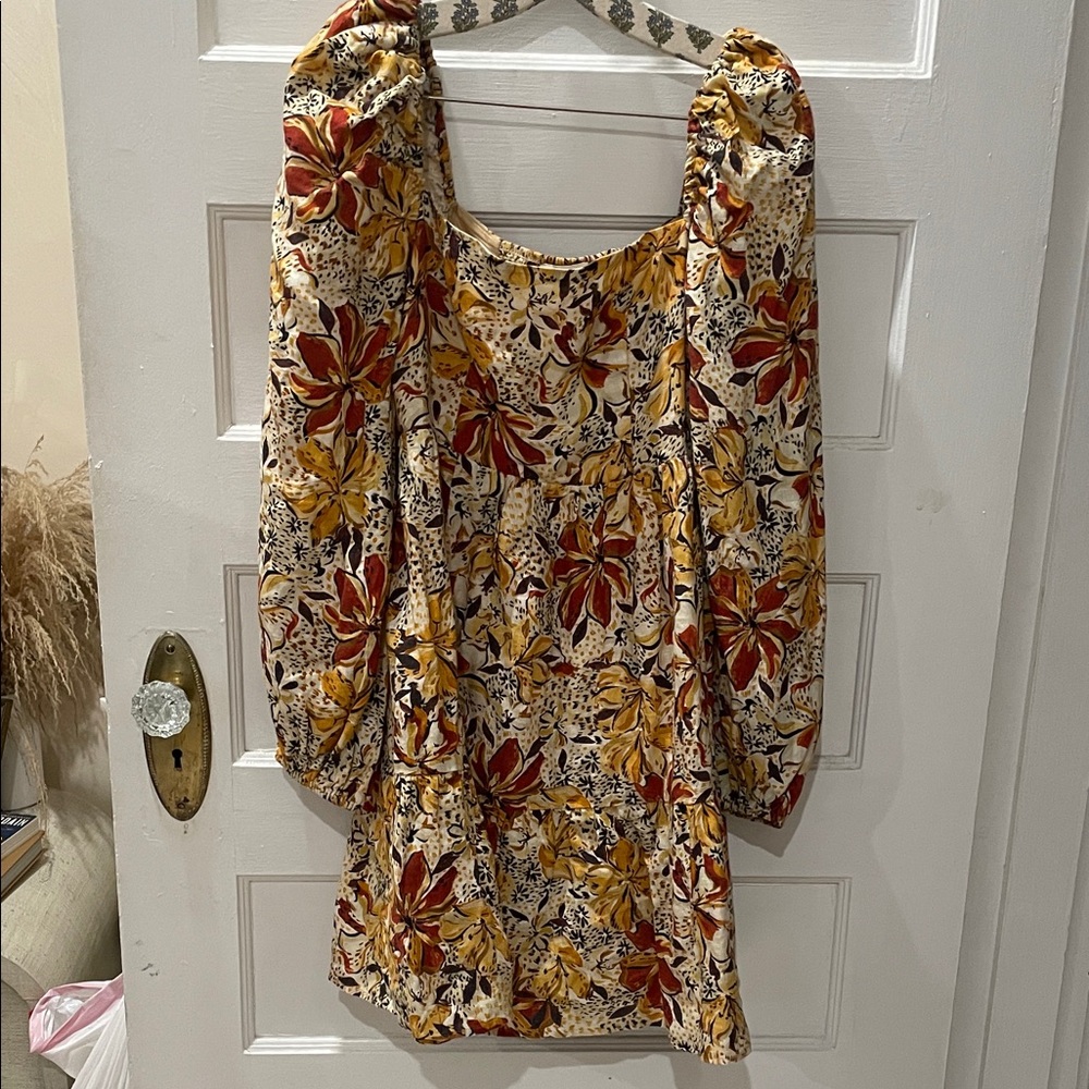 & Other Stories Multicolor Floral Long Sleeve Dress